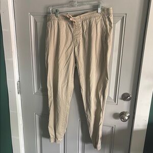 GAP Tan Sweatpants Relaxed Fit Elastic Waist